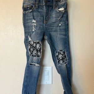 5t skinny jeans. Special order. Distressed Nightmare before Christmas jeans.